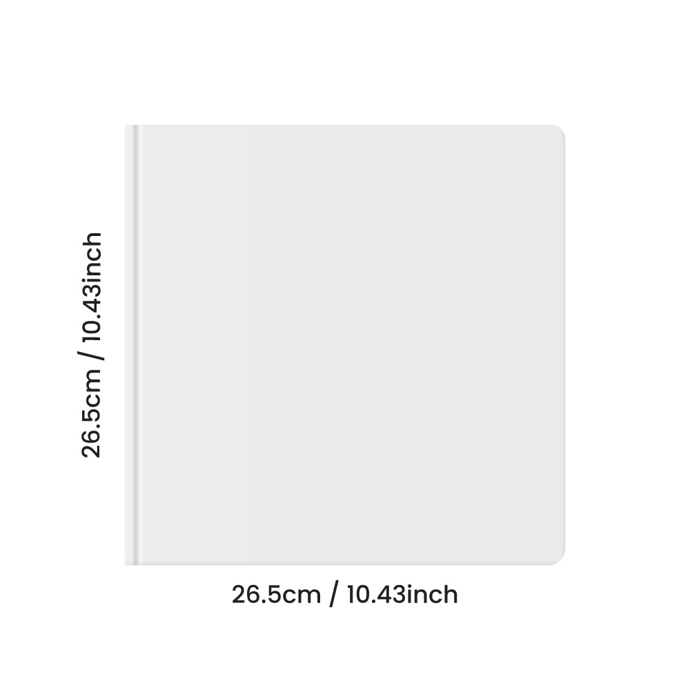 White rectangular object with dimensions labeled on a white background