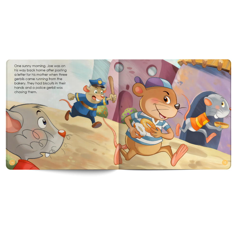 جو وشعيرات شاربه المتجعدة – كتاب للأطفال باللغة الإنجليزية