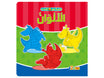 Colorful educational book cover in Arabic for early learners, featuring cartoon images of an animal in different colors.