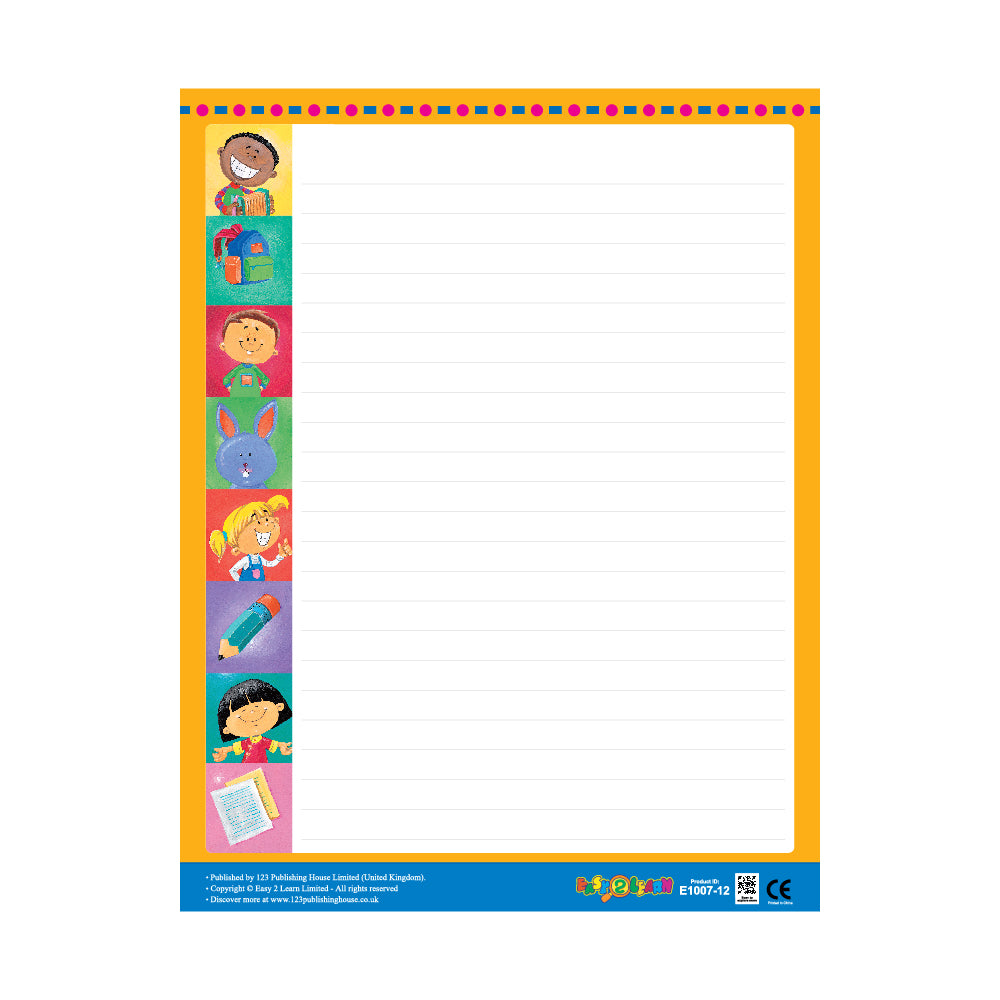 a template for creative writing paper, often used by children or in educational settings.