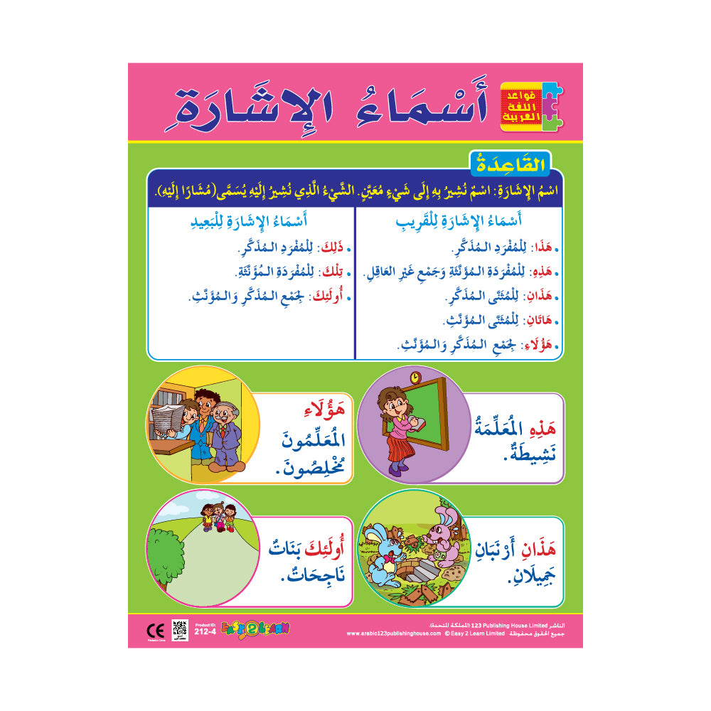 Arabic Grammar (6 Wall Charts) - Educational Wall Chart Pack in Arabic